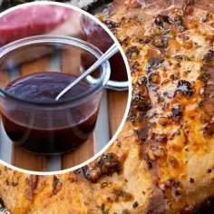 Soczysty schab z grilla, polany aromatycznym sosem BBQ. Idealny na letnie wieczory.